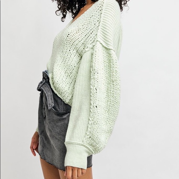 Free people crop sweater green - Picture 3 of 6